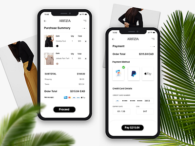 Daily UI #02 - Check out aritzia aritziamobile checkoutui dailyui mobiledesign mobileui paymentui