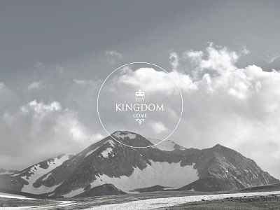 Thy Kingdom Come desaturated icon logo mountain series sermon simple
