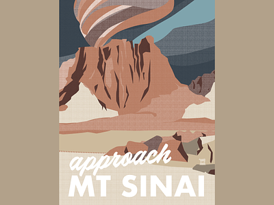 Biblical Tourism - Mt. Sinai bible exodus illustrator israel moses poster screen print texture visual theology