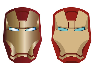 Iron Man Mask flat gradient marvel