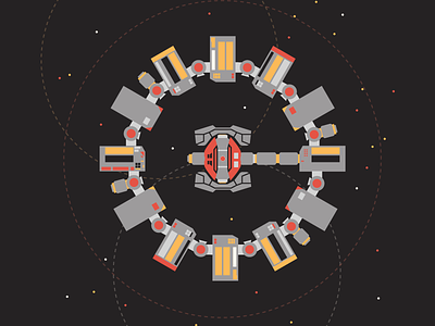 Interstellar Endurance Spaceship color four illustration movie space
