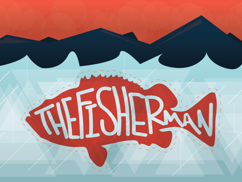 The Fisherman sky fish flat geogram peter mountains water