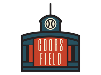 Coors Field Logo baseball retro stadium