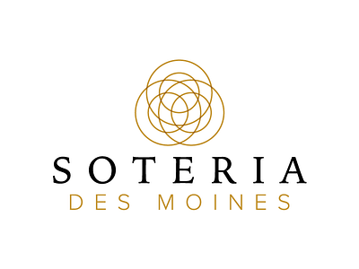 Soteria Des Moines Logo circles connect gold