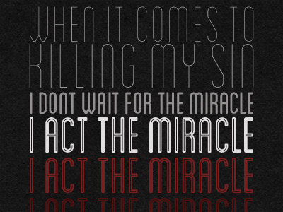 Act The Miracle