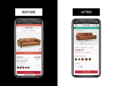 Structube Product Mobile Redesign