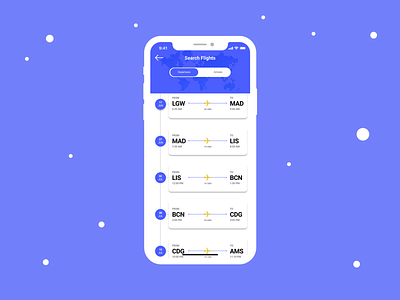 Travel Planning App flight travel ui uidesign