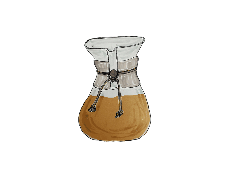 Cuppa Mud chemex coffee coffeebreak gif illustration pourover