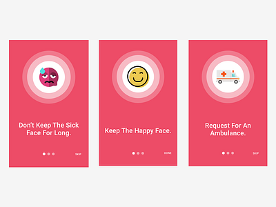 Request Ambulance App android app icons onboarding