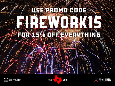 4th of July Promo for Klii Motorwerkes firework fireworks instagram sale volkswagen vw
