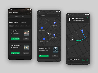 Find parking app app design ui ux