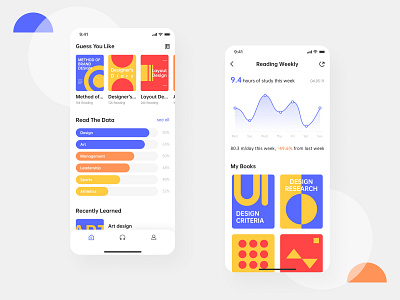 Reading App app design ui