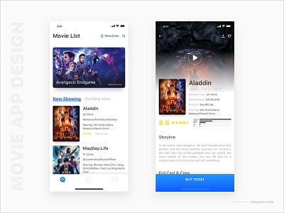 Movie App Design app design ui