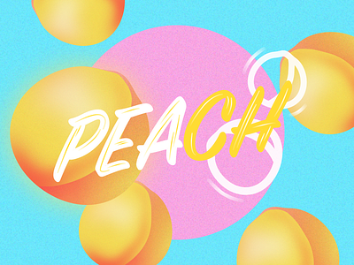 Peach illustration peach summer ui
