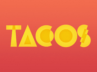 TACOS Alternative custom type logo typography