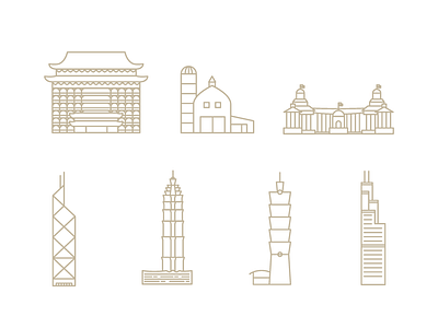 Resume Icons buildings icons