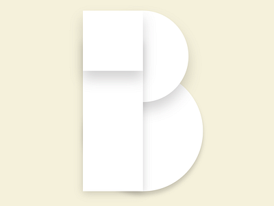 B for Beige a lettering letters material shadows typography
