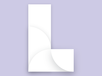 L for Lavender a lettering letters material shadows typography