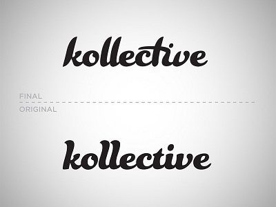 kollective logo logo logotype script wordmark
