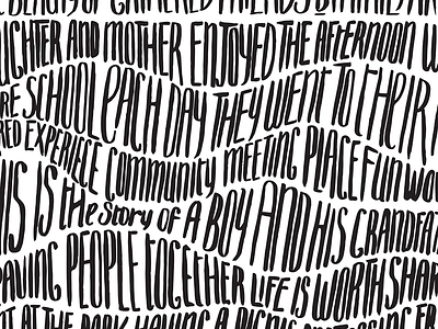 Storied Sea hand lettering pattern texture typography