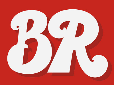 BR? chunky custom hand lettering typography