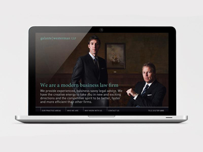 Galante Westerman PLLC law firm single page webpage