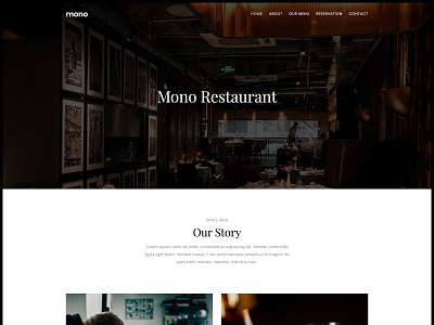 Restaurant web template bootstrap clean contemporary html5 modern restaurant simple web template