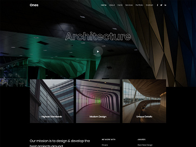 Architect architect architecture black bootstrap clean contemporary html5 modern studio web design web template