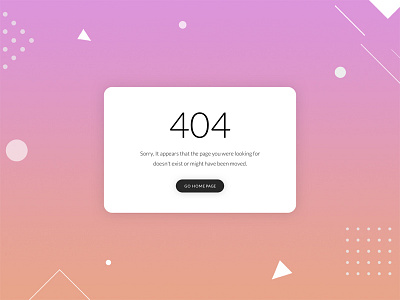 404 Page Design