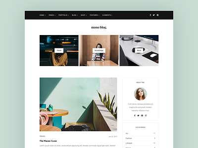 Modern Blog Template blog clean design html5 modern personal blog simple template ui web design web template