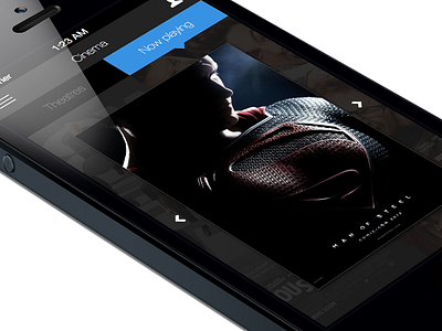Now playing app ios mobile movie tickets trailers ui ux view watch