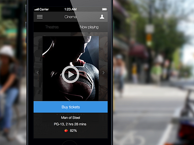 Watch the trailer app cinema ios mobile movie tickets trailers ui ux view watch