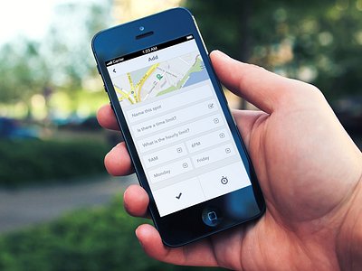Add a spot add app form ios mobile parking spot ui ux