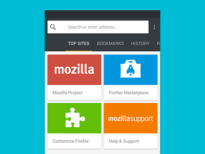 Material Firefox android browser firefox material design ui