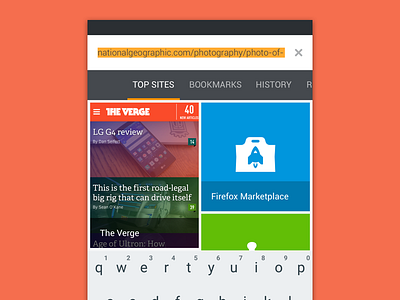 Material Firefox 2 android browser design firefox material ui