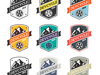 Devcycle Logos bicycle bike brand crest cycle dev devcycle development graphic identity logo web