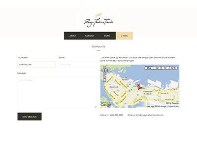 Contact page contact contact page design fashion form map online store rogue rogue fashion trends shop store trends ui ux web web design website