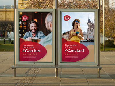 Incoczech campaign posters branding design