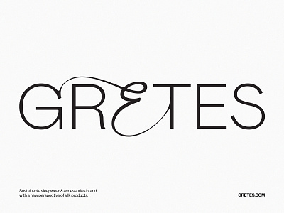 Gretes cardboard fashion grotesk lettering logo luxury organic silk sustainable women