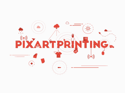 Pixartprinting in motion after effects animation motion red typeface