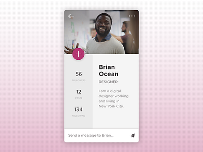 👦🏾 Hello, I'm Brian. 006 dailyui userprofile