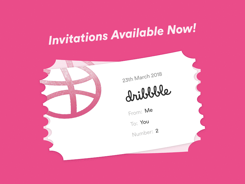 +2 Dribbble Invitations 🎟 2 invitations dribbble dribbble draft free invite giveaway invite