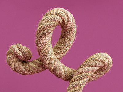 Rope 36daysoftype 3d c4d illustration lettering r render rope type typography
