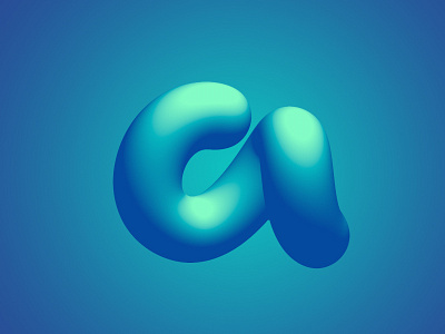material testing a blue cinema 4d green lettering render sketch and toon spline sweep typo typography