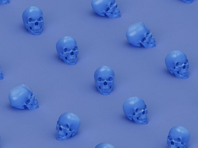 Skull Pattern blue cgi cinema 4d game isometric pattern punk purple random render skull toy