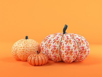 Halloween 3d c4d ceramic cgi cinema 4d fabric halloween design illustration octane orange pumpkin render rope
