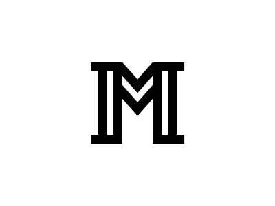 Elegant Geometric Letter M