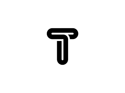 Line Letter T Design