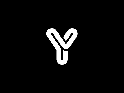 Modern Letter Y Design black bold design geometric illustration letter line logo monogram white