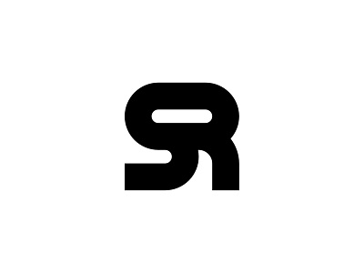 SR Monogram Bold bold design emblem geometric icon letter letters line lineart lines logo monogram r s simple sr strong